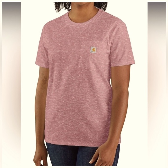 Carhartt Loose Fit Heavyweight Short Sleeve Pocket Tee / Heather Pink / M(8-10) - Picture 1 of 8